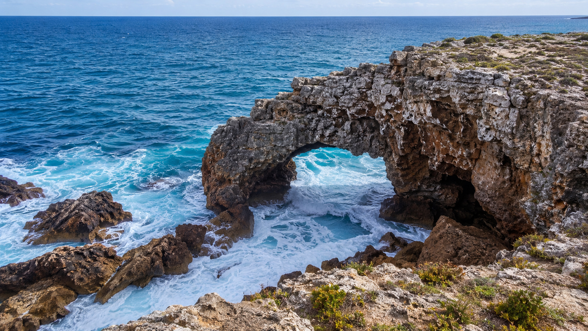Boca do Inferno rock formation on the Atlantic coast in Cascais