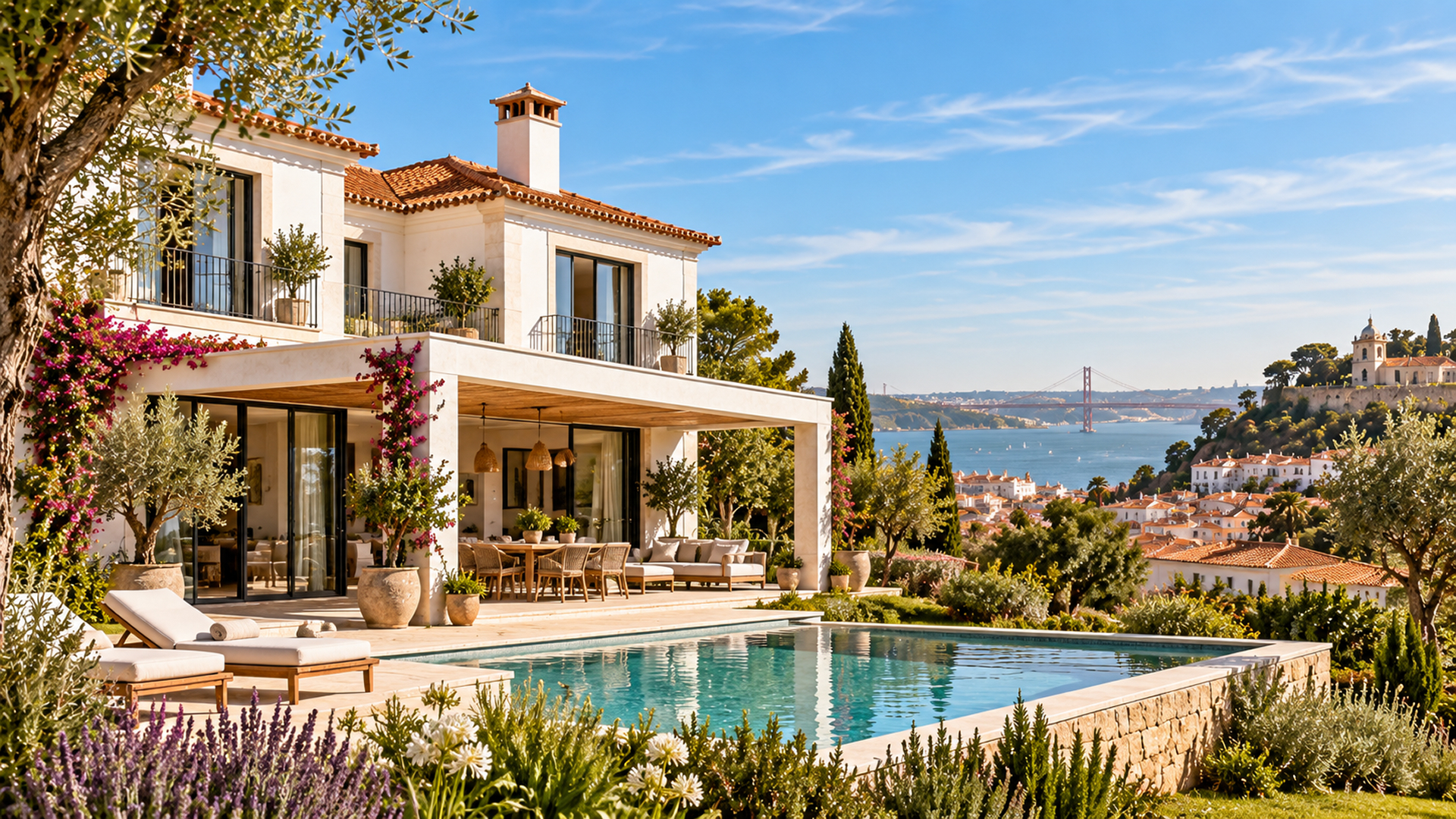 Portuguese villa with garden and swimming pool